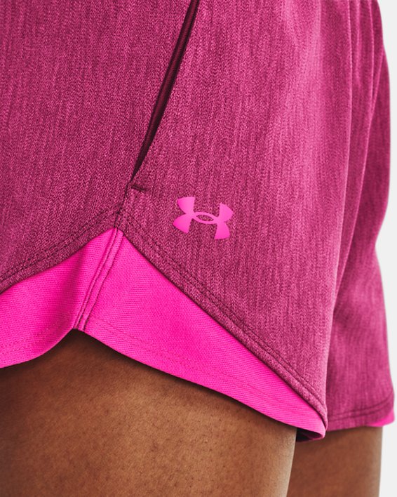 Women's UA Play Up 3.0 Twist Shorts, Purple, pdpMainDesktop image number 3